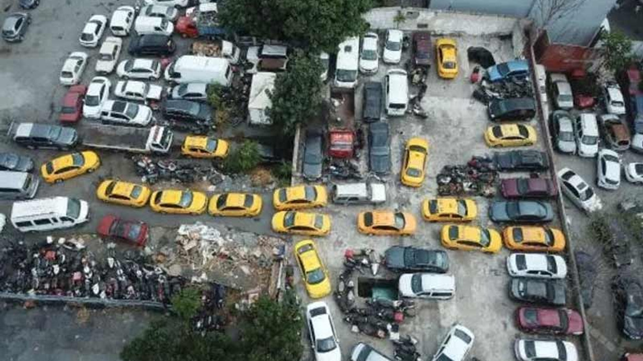 Yediemin otoparklarında taksi yoğunluğu