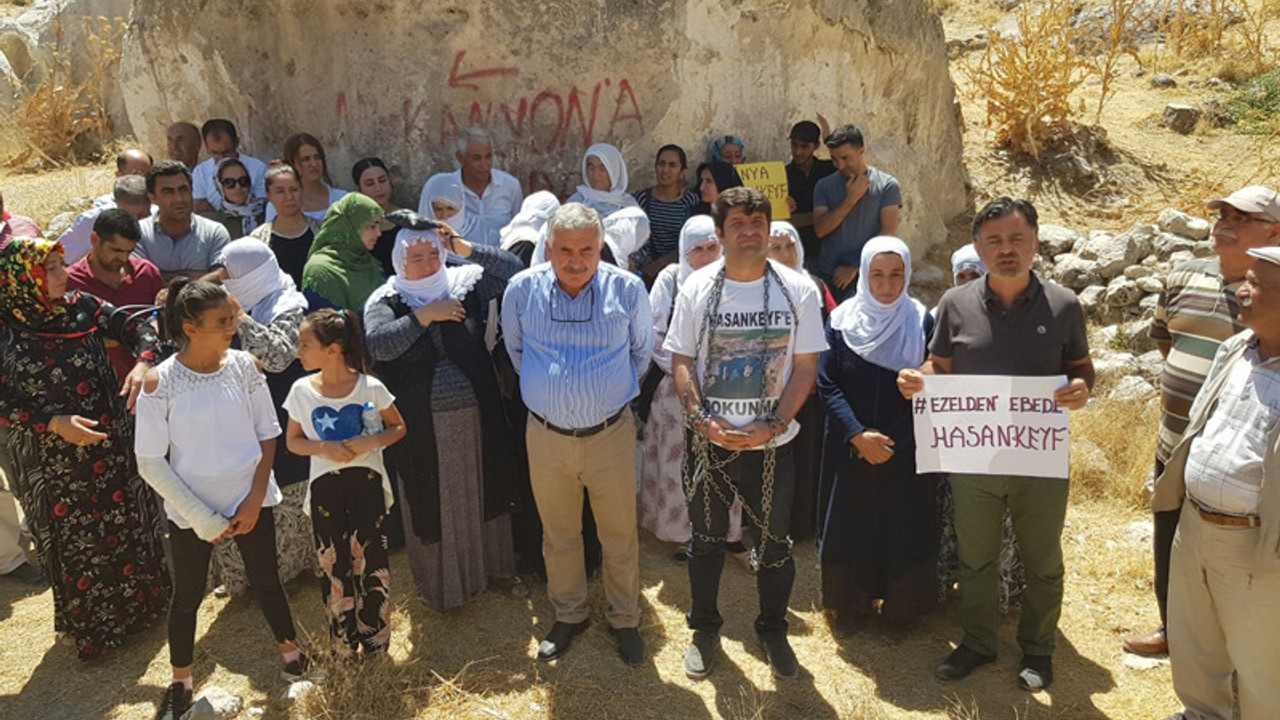 Hasankeyf'teki eyleme ara verildi