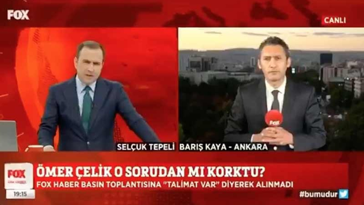 FOX TV muhabiri , AKP Genel Merkezi'ndeki basın toplantısına alınmadı