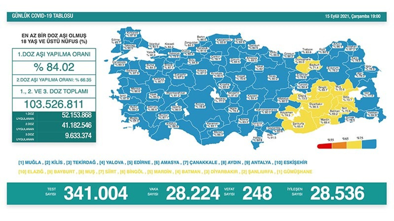 Koronavirüs nedeniyle 248 kişi daha hayatını kaybetti