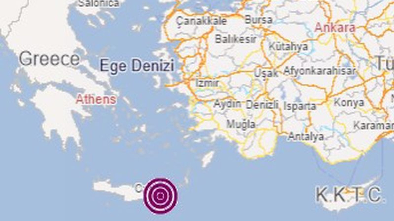 Girit'te 6,3 büyüklüğünde deprem: Muğla ve çevresinde de hissedildi