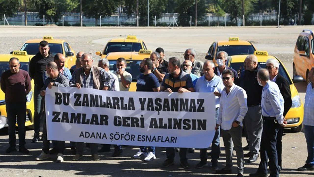 Taksi şoförleri akaryakıt zamlarını protesto etti