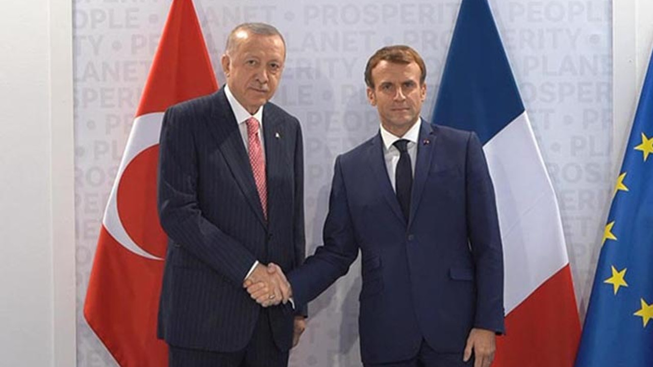 Cumhurbaşkanı Erdoğan, Fransa Devlet Başkanı Macron ile görüştü