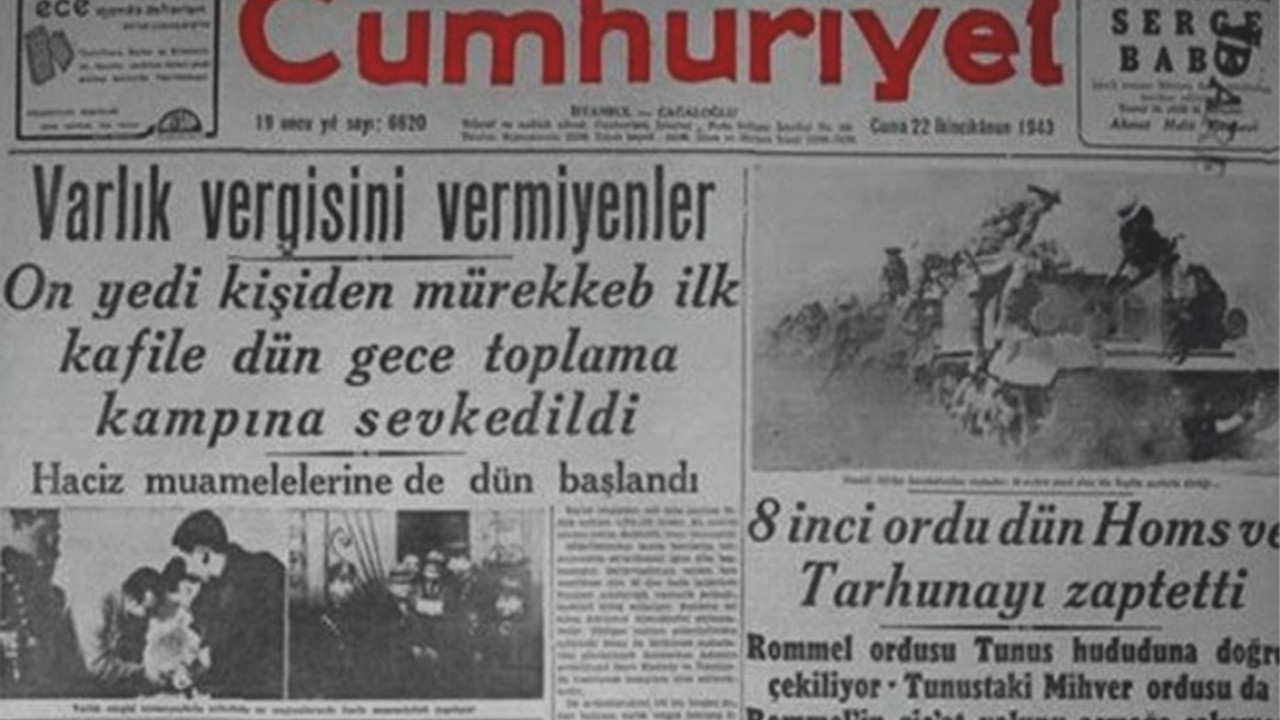 'Helalleşme' tartışmalarının ardından Cumhuriyet gazetesinde Varlık Vergisi'ni savunan yazı