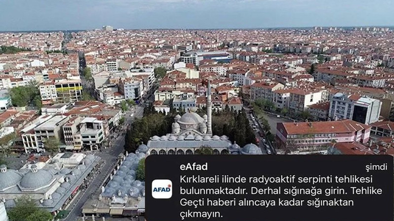 AFAD'ın 'sığınağa gidin' mesajı şehri ayağa kaldırdı, valilik 'sehven' dedi