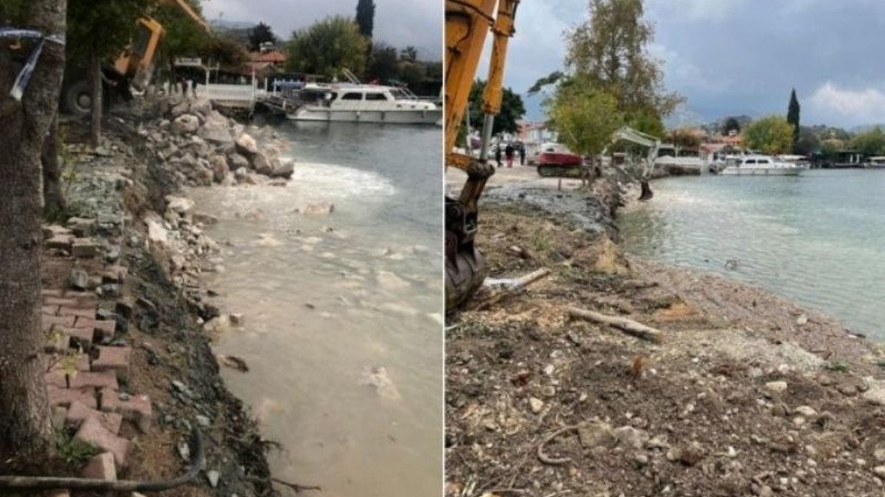 Dalyan Kanalı'nda doğa katliamı: Kaya dolgu yapıldı