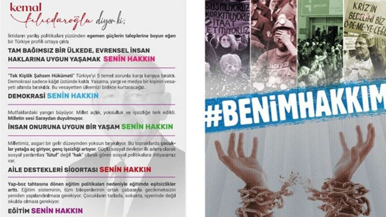 CHP'den 'benim hakkım' broşürü