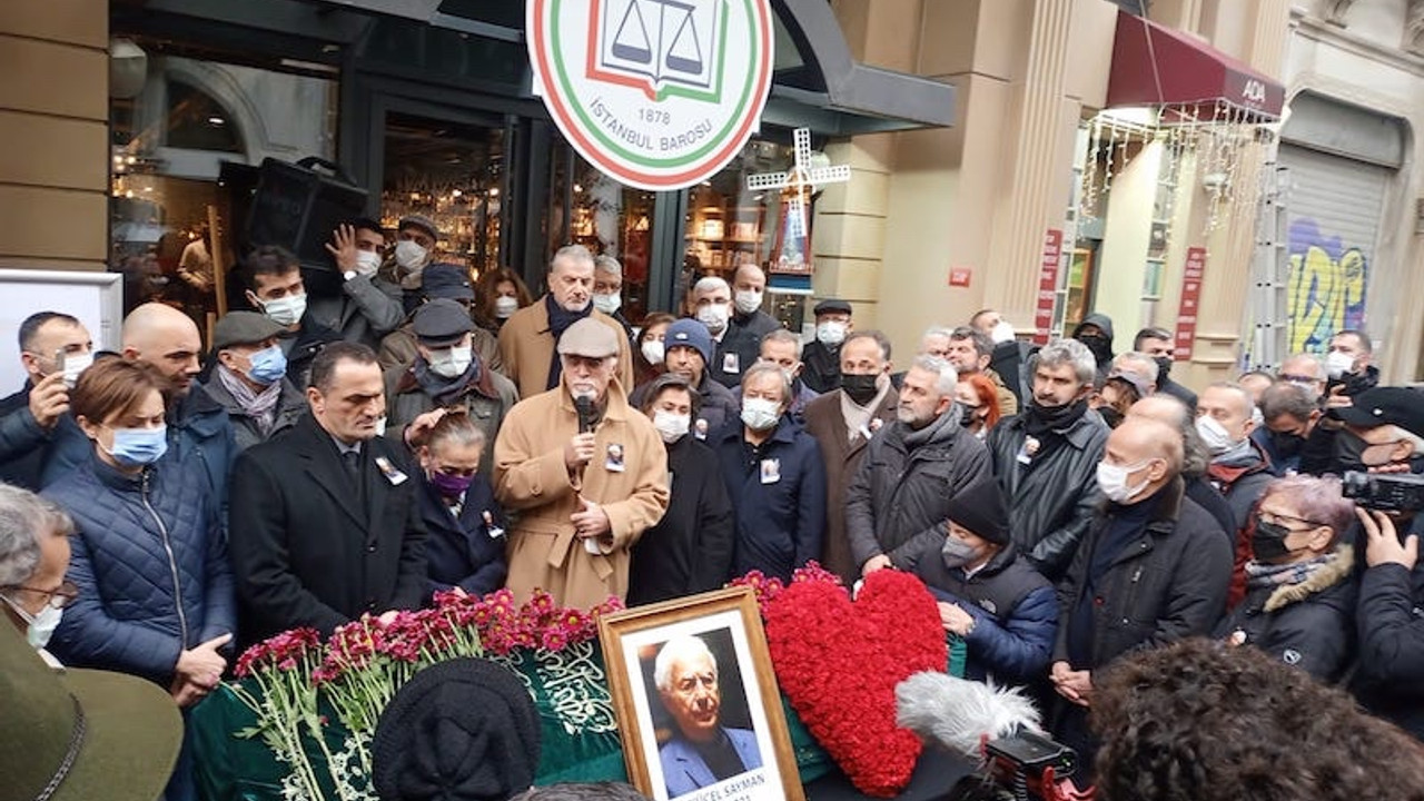 Yücel Sayman İstanbul Barosu önünde düzenlenen törenle uğurlandı