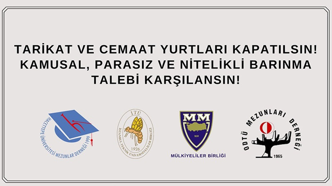 Mezun dernekleri ortak açıklama yaptı: Cemaat yurtları kapatılsın