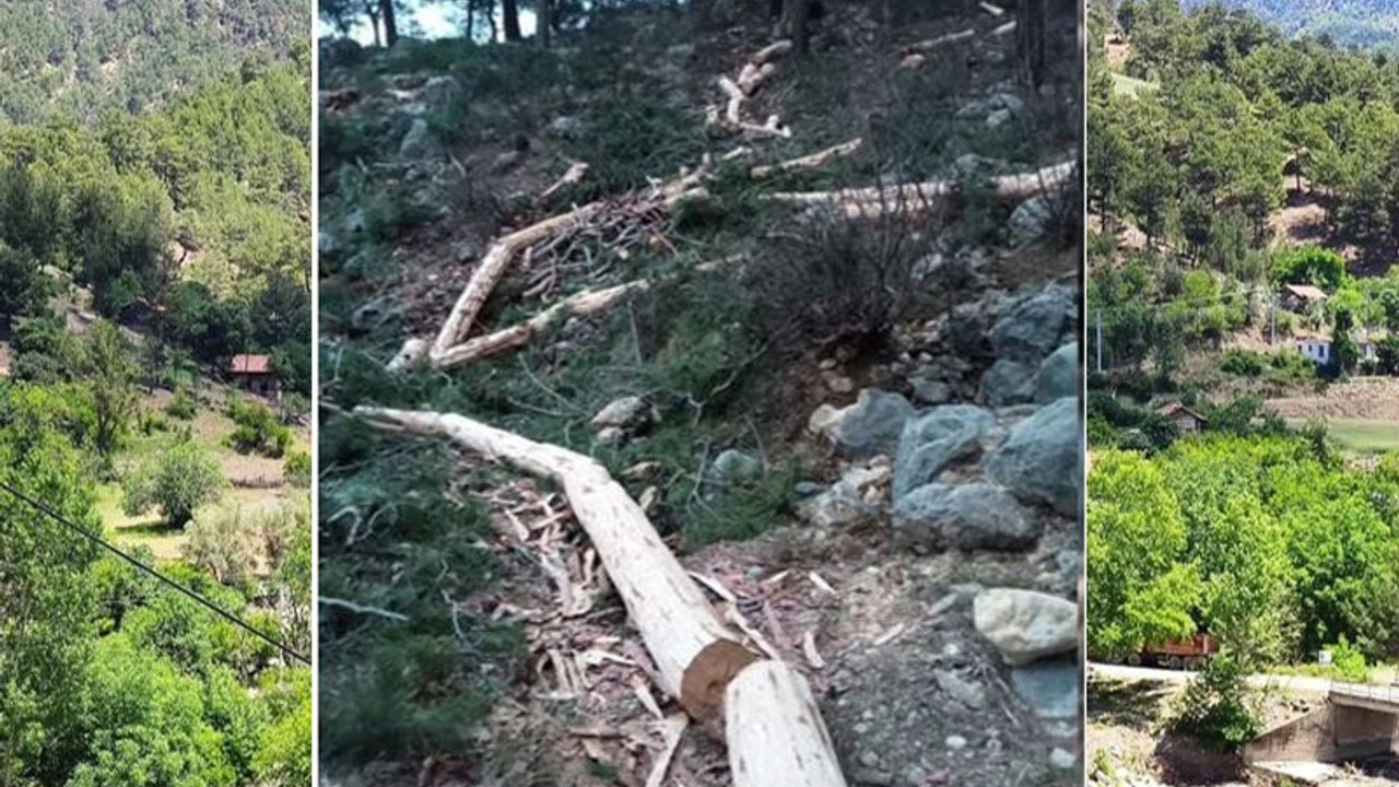 Kırkkavak köyünde mermer ocağı için yol açma çalışmaları başladı