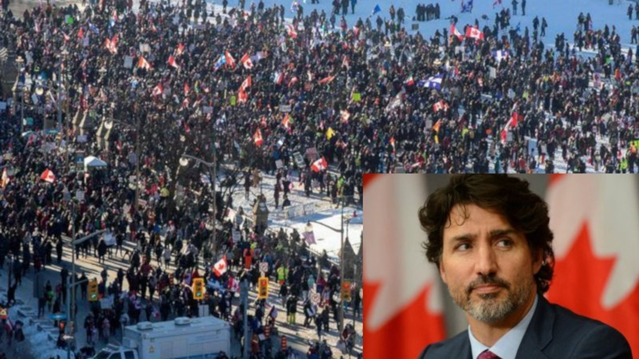 Kanada'da aşı karşıtlarının eylemi büyüyünce Trudeau gizli bir yere götürüldü