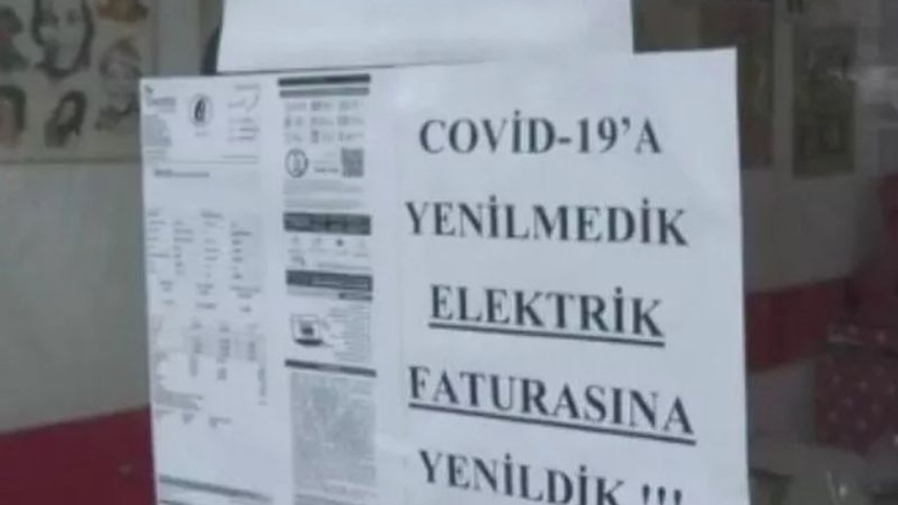 Esnaflar zamlı elektrik faturalarını camlara asmaya başladı