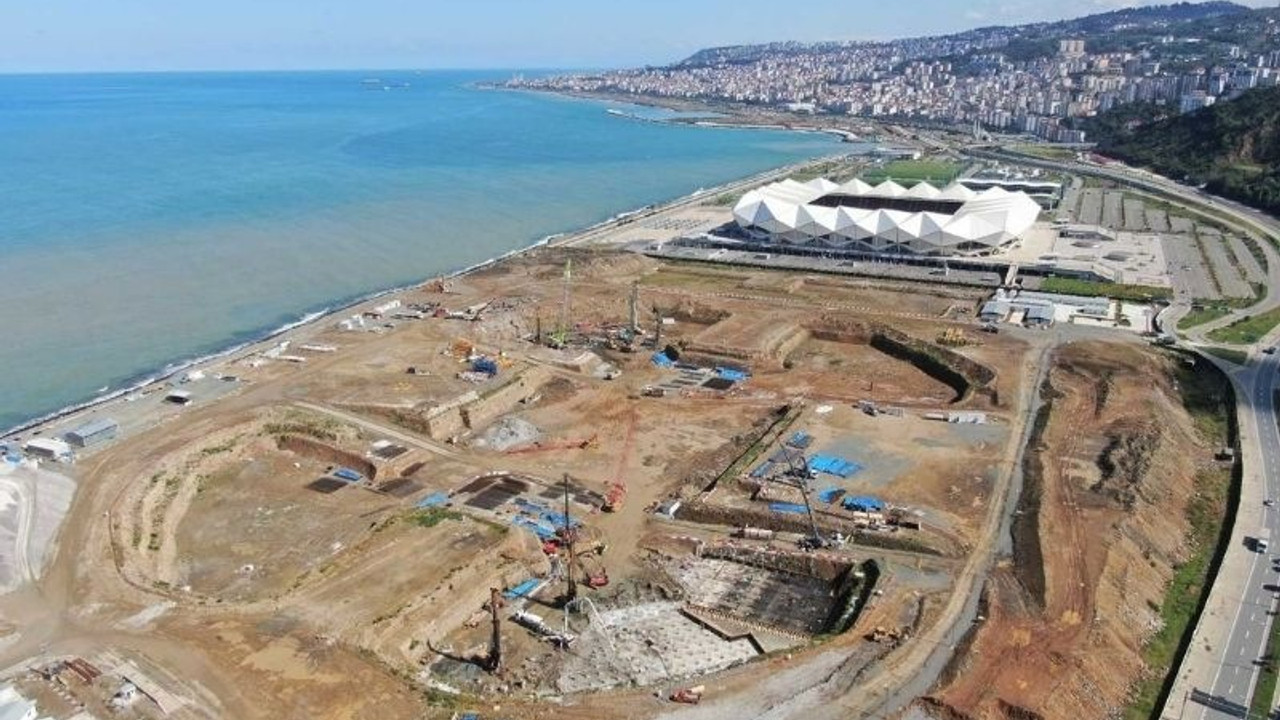 Dolgu alana yapılan Trabzonspor Stadı çökerken hastane inşaatı sürdürülüyor!