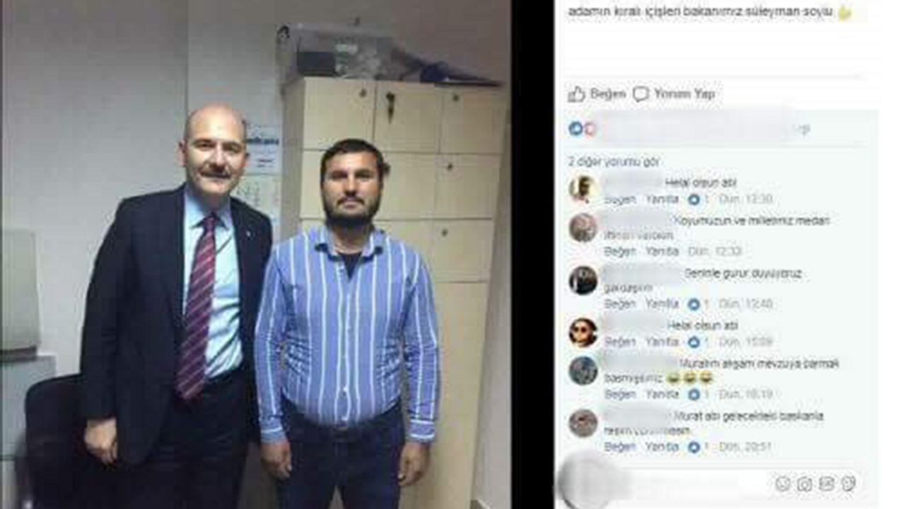 Cenazeye saldıran kişinin Bakan Soylu'yla fotoğrafı çıktı