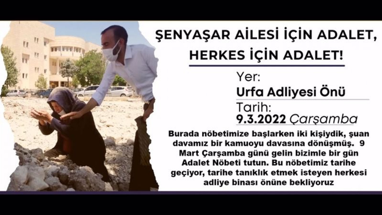 Şenyaşar ailesinden Adalet Nöbeti'nde birinci yıl çağrısı