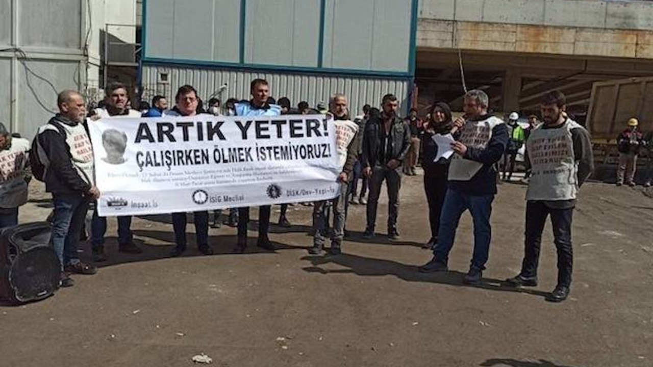 Finans Merkezi'nde 'Çalışırken ölmek istemiyoruz' eylemi