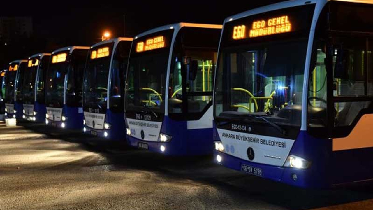 Ankara’da 24 saat otobüs hizmeti yeniden başlıyor