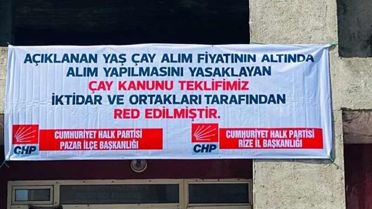 CHP'nin 'çay kanunu' afişleri toplatıldı