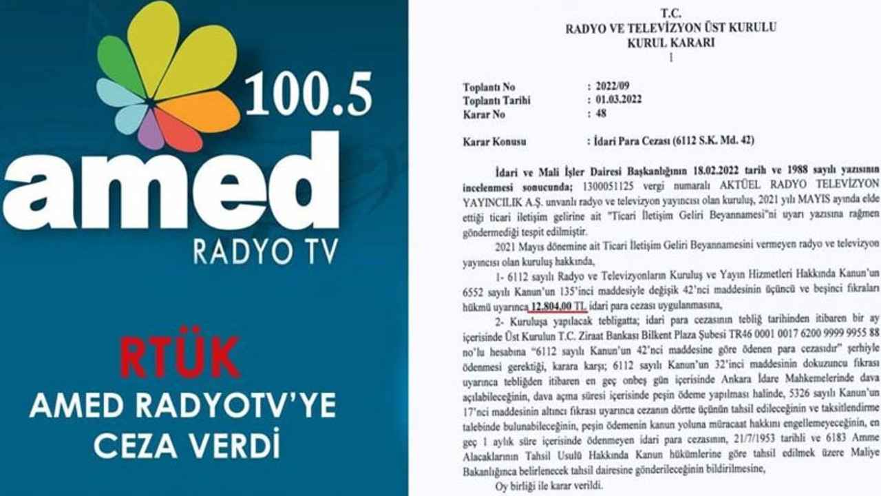 RTÜK’ten Amed Radyo’ya para cezası