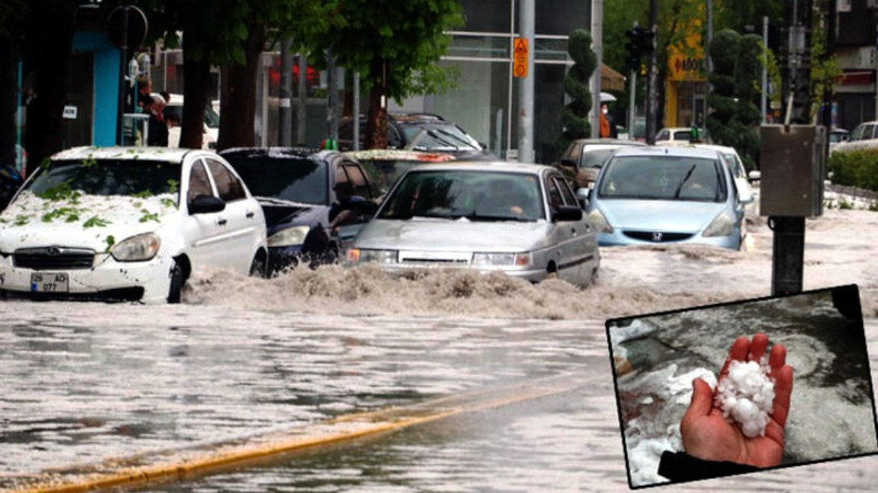 Eskişehir'de sağanak ve dolu