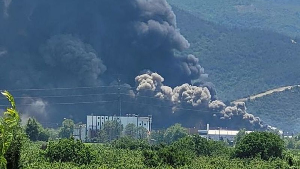 Bursa'da fabrika yangını