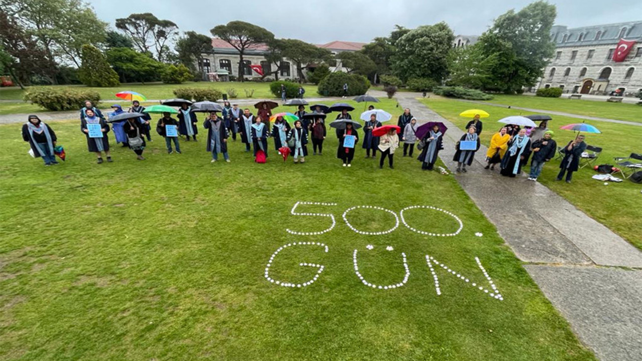 Boğaziçi'nde kayyıma karşı direniş 500'üncü gününe girdi: Kayyım rektör protesto edildi