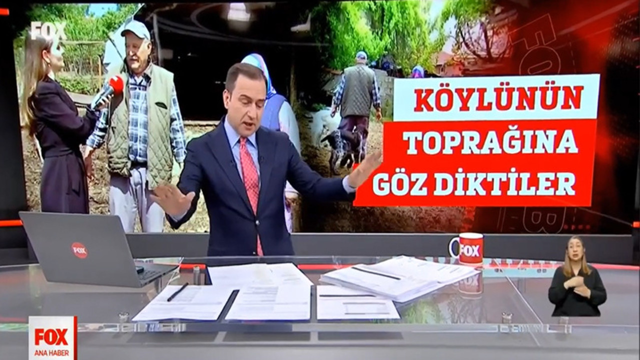 Habere sinirlenen Fox TV sunucusu Selçuk Tepeli, kameraya bardak fırlattı