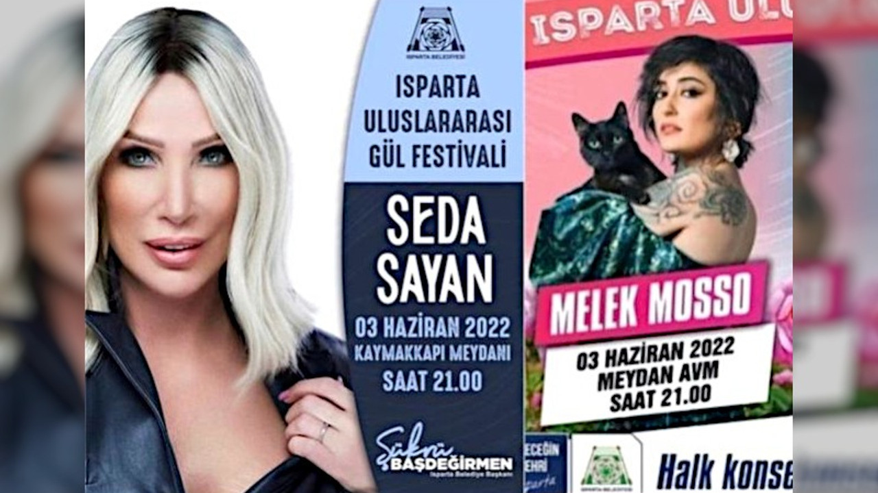 Isparta'da konseri iptal edilen Melek Mosso'nun yerine Seda Sayan sahne alacak