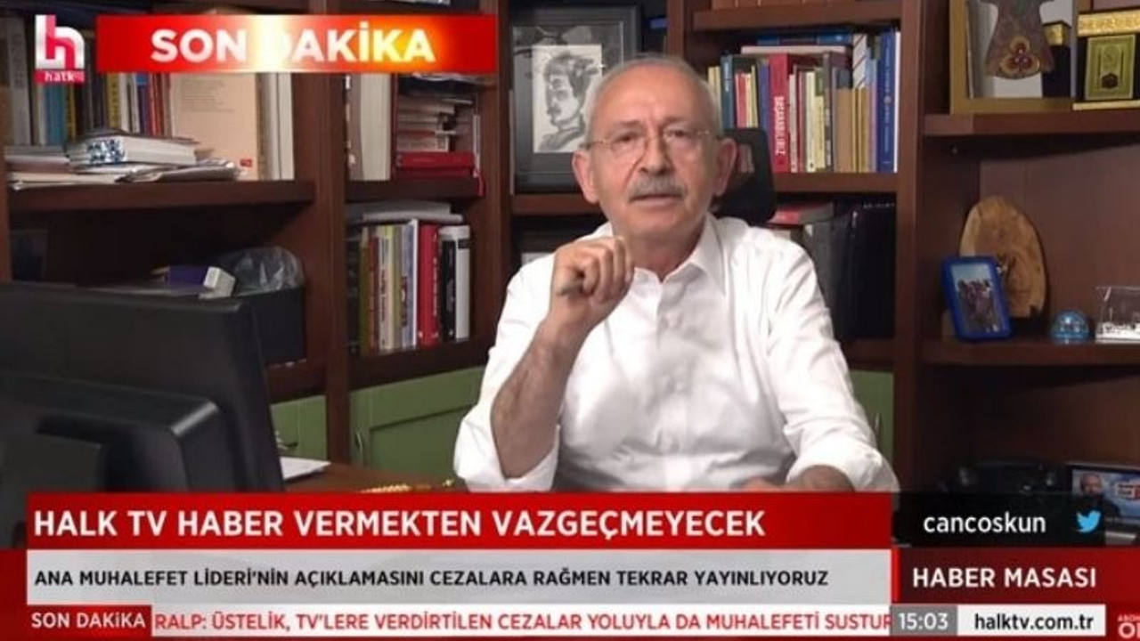 Halk TV'den cezaya tepki: Kılıçdaroğlu'nun açıklamasını yeniden yayınladı