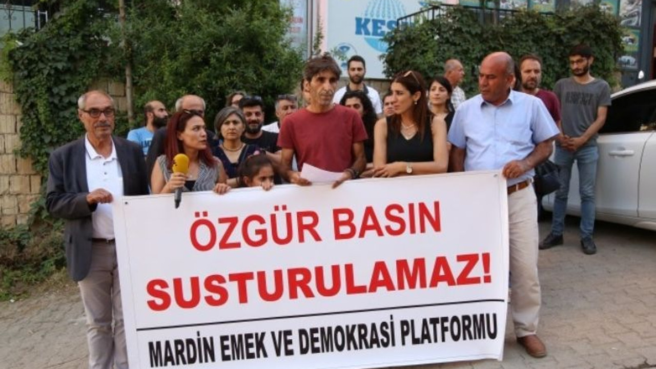 Mardin’de gazetecilerin tutuklanması protesto edildi