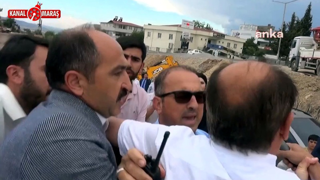 AKP'li Mahir Ünal'a soru sormak isteyen gazeteciyi polis engelledi