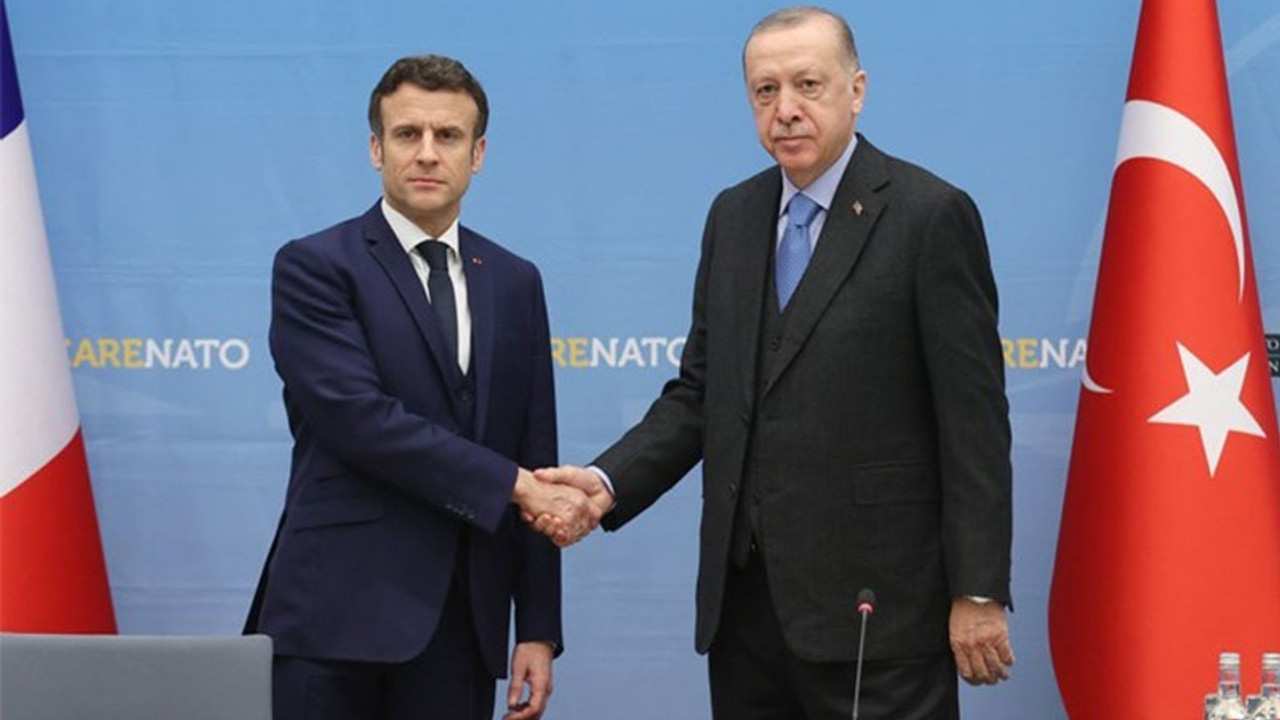 Erdoğan, Macron ile görüştü