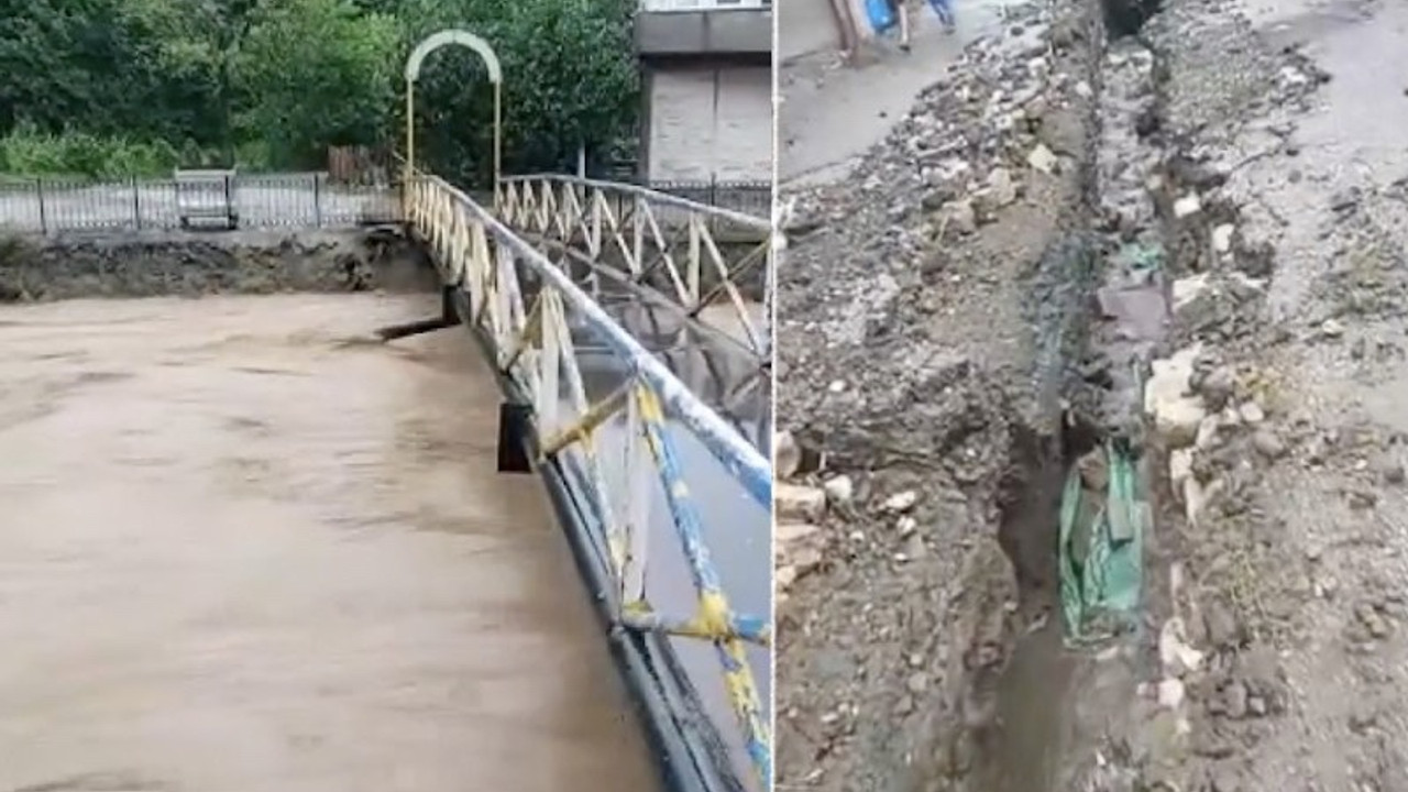 Ordu'da şiddetli yağış nedeniyle dereler taştı, bazı evler boşaltıldı