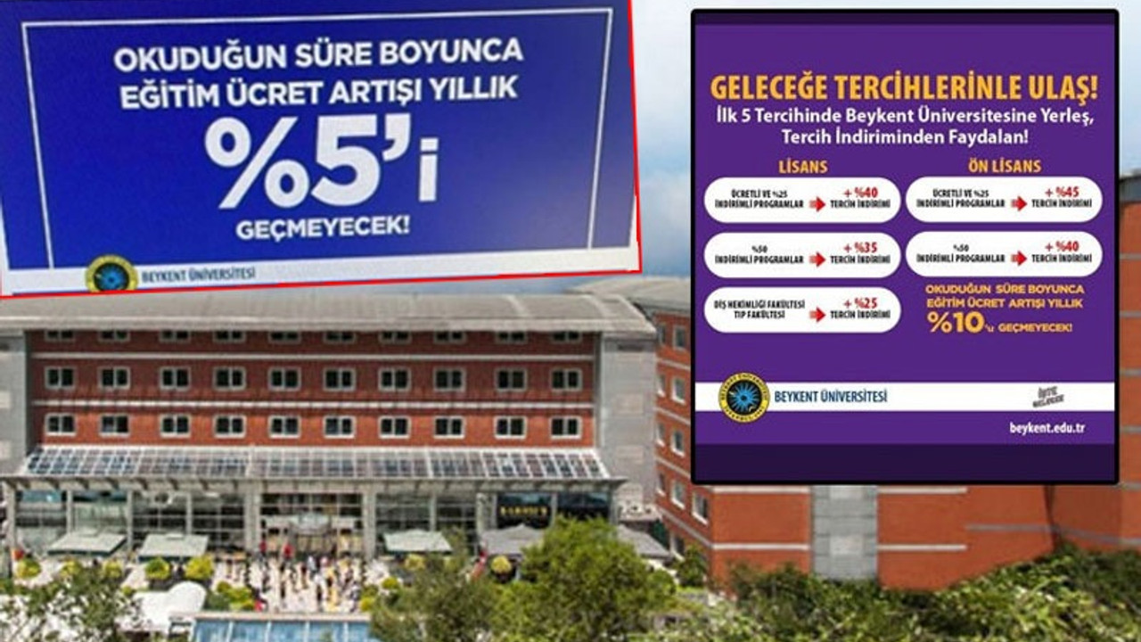 Beykent Üniversitesi verdiği sözü tutmadı: Geçen sene 17 bin TL olan yıllık harç 55 bin TL'ye yükseldi