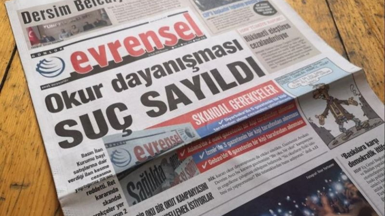 Basın İlan Kurumu, Evrensel Gazetesi'nin reklam yayımlama hakkını iptal etti