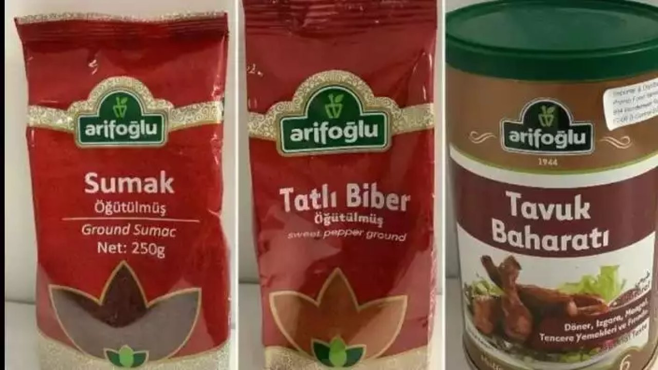 Tarım Bakanlığı açıkladı: Arifoğlu Türkiye'de de boyalı baharat satmış