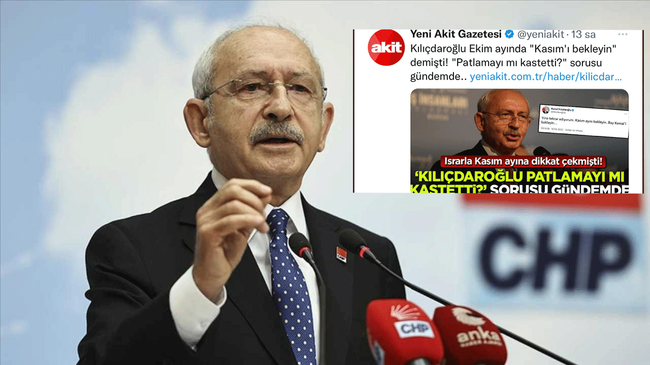 CHP'den saldırıyı Kılıçdaroğlu ile ilişkilendiren Yeni Akit'e suç duyurusu