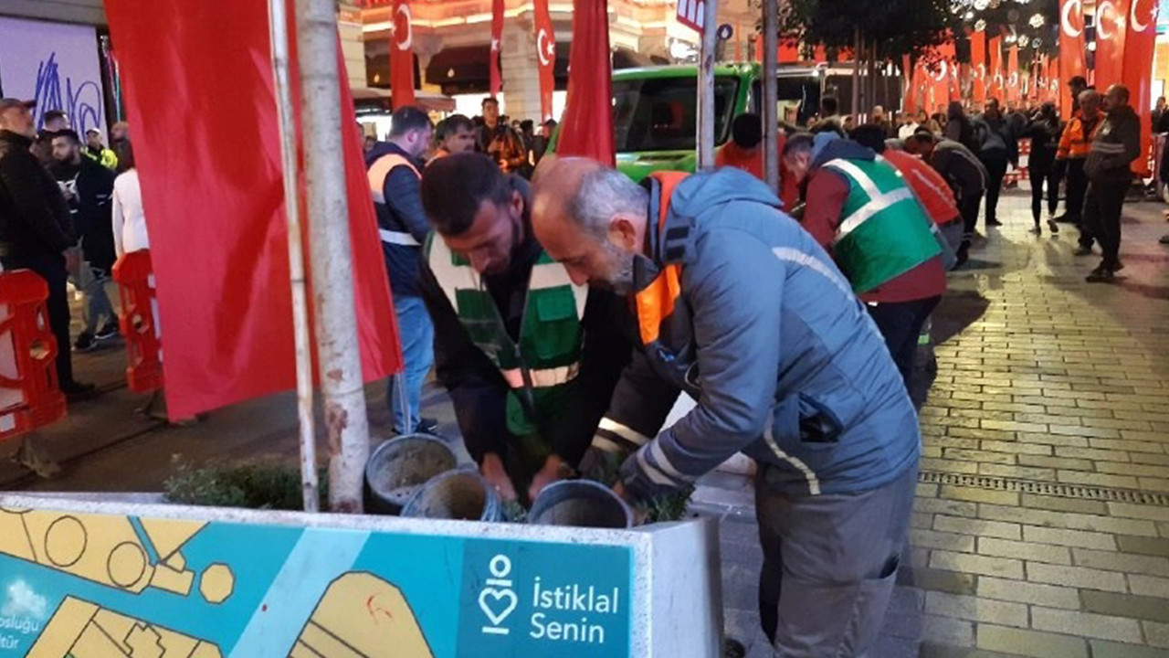 İstiklal Caddesi’ndeki ağaçlar Valilik talimatıyla sökülüyor