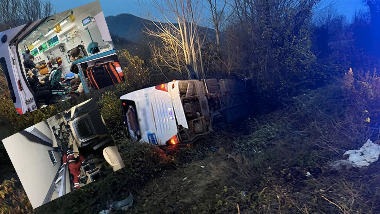 Bartın'da yolcu otobüsü devrildi: 40 yaralı