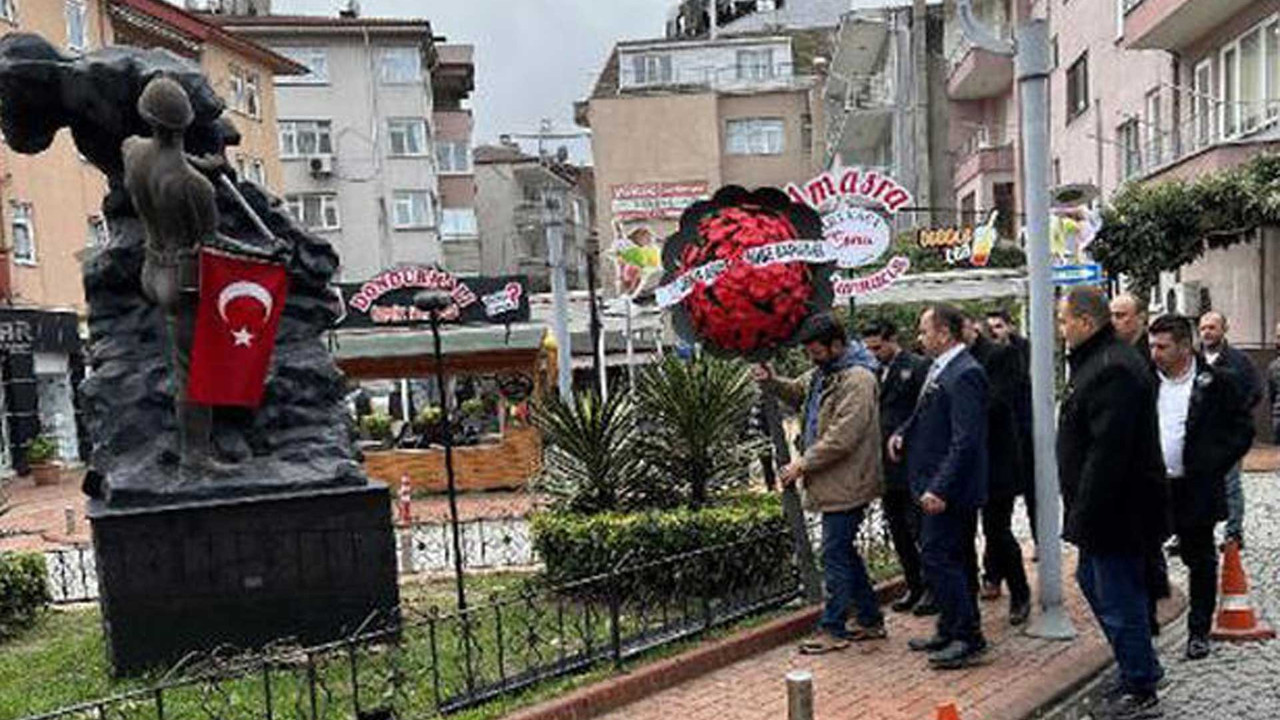 Amasra'da Madenciler Günü'nde Madenci Anıtı'na çelenk bırakıldı