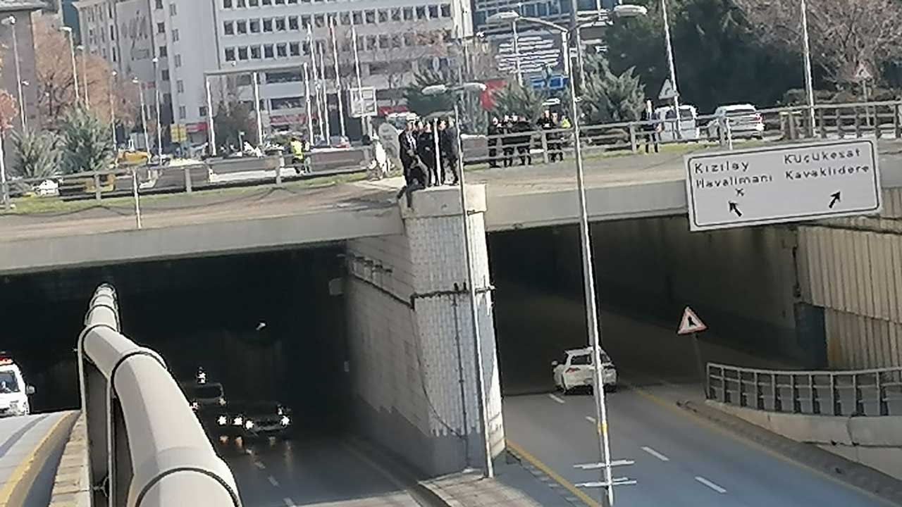 Meclis önünde intihar girişimi