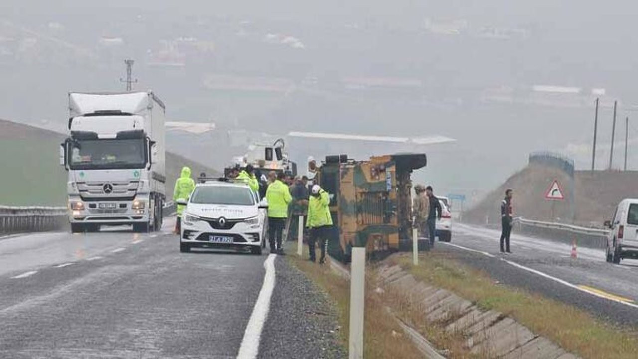 Diyarbakır'da zırhlı askeri araç devrildi