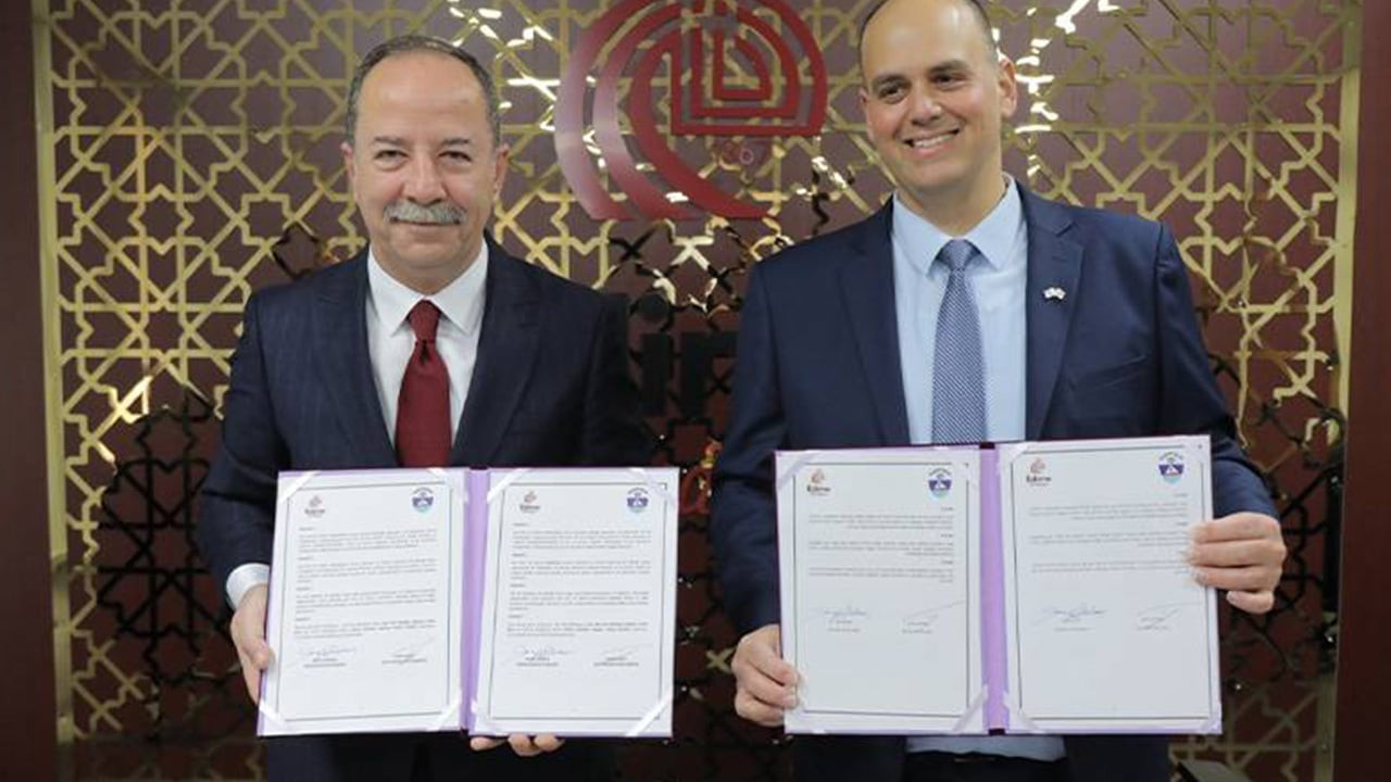 Edirne Belediyesi ve İsrail'in Bat-Yam Belediyesi kardeş şehir oldu