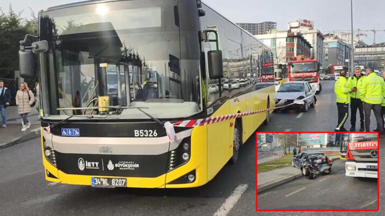 Beylikdüzü'nde 9 aracın karıştığı zincirleme trafik kazası meydana geldi
