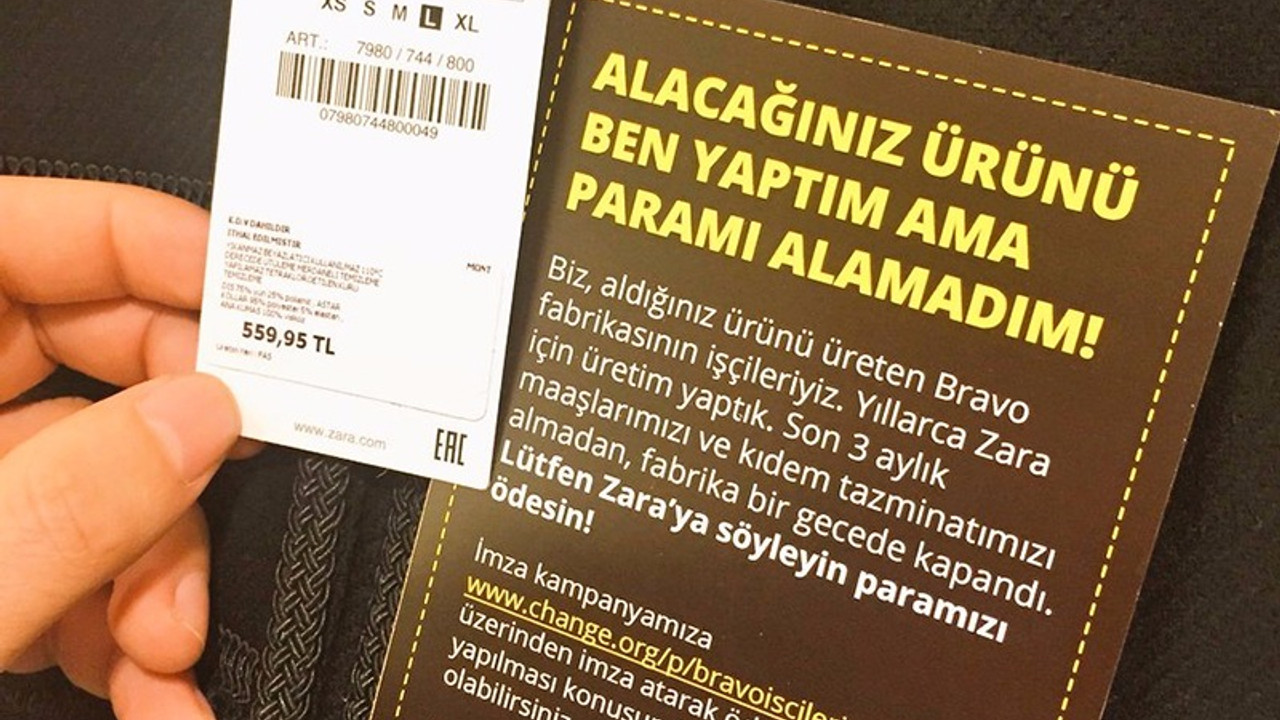 'Lütfen ZARA'ya söyleyin paramızı ödesin!'