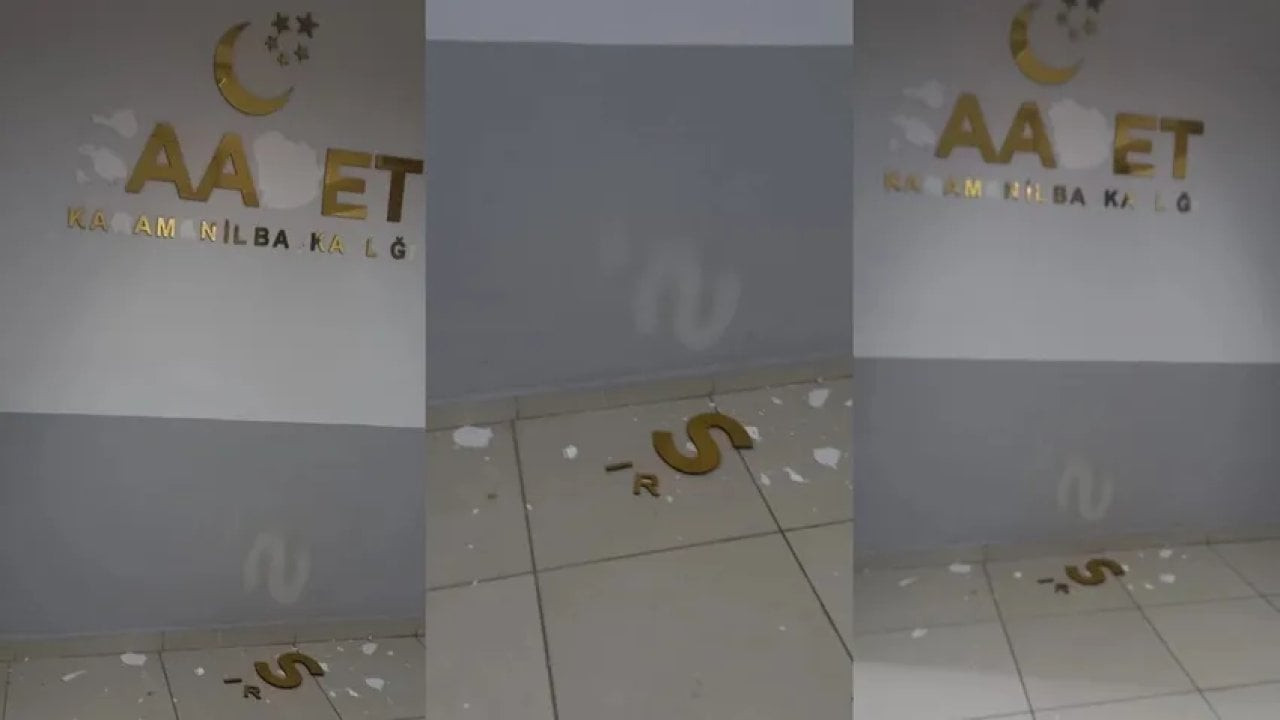 Saadet Partisi Karaman İl Başkanlığı’na saldırı