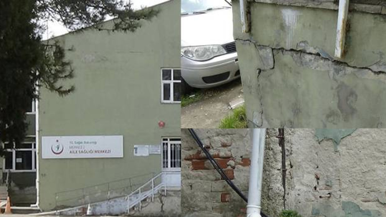Silivri'de sağlık ocağındaki çatlaklar korkutuyor