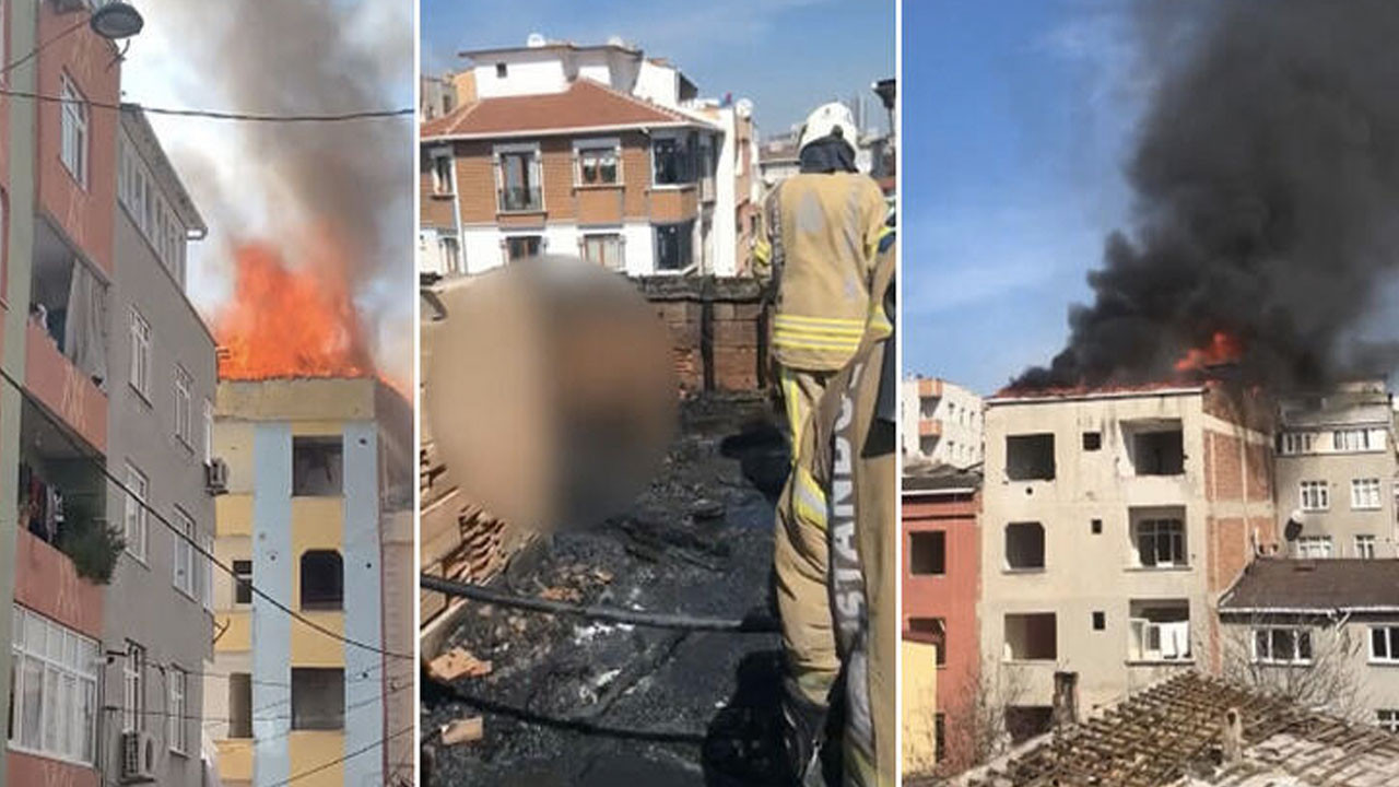 Esenler'de metruk binada yangın sonrası ceset bulundu