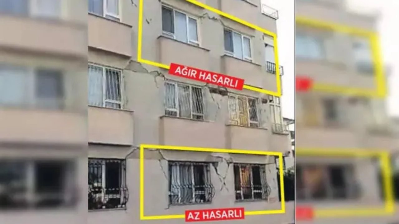 Aynı apartmana iki farklı tespit: İki kat az hasarlı, bir kat ağır hasarlı