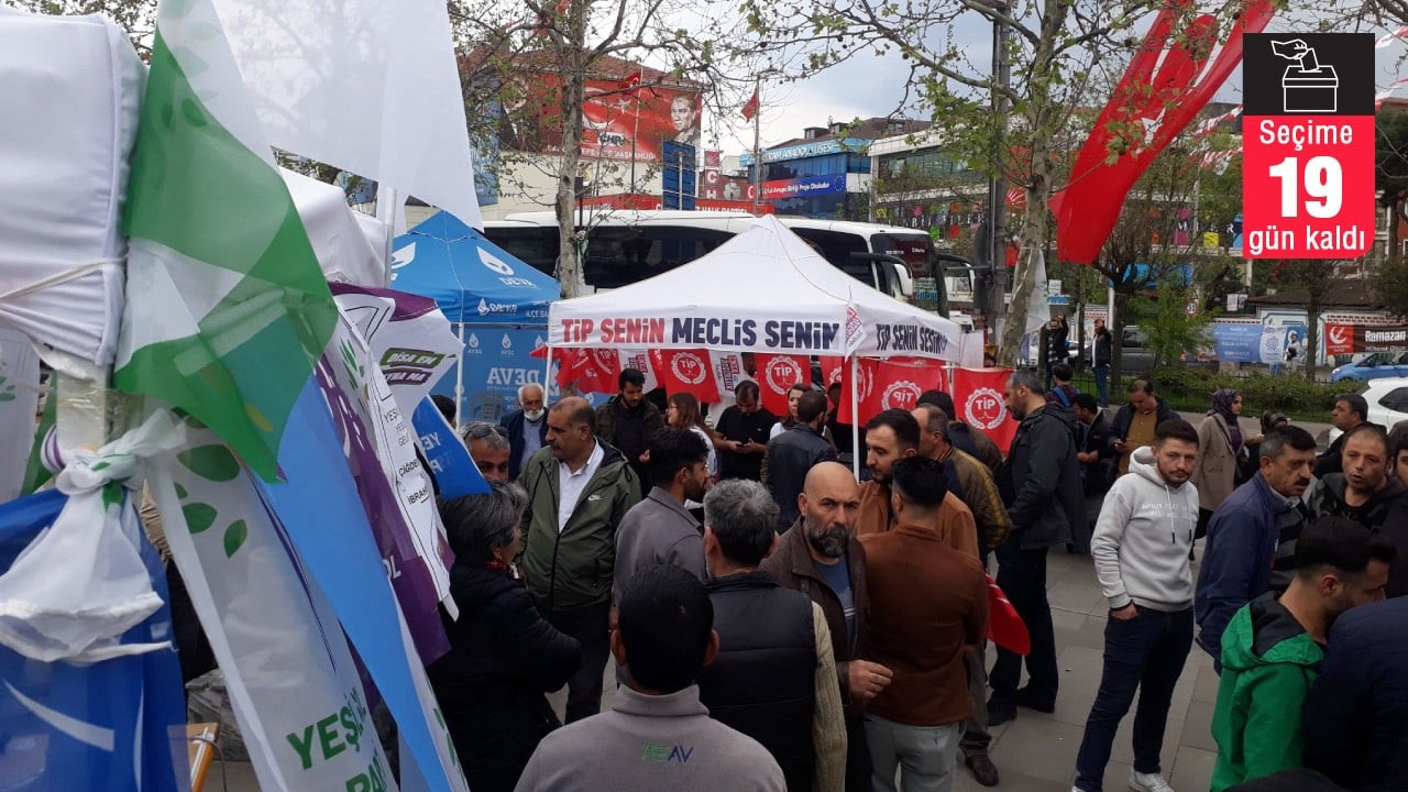 Sancaktepe ve Kadıköy'de Yeşil Sol'un seçim standına polis müdahalesi